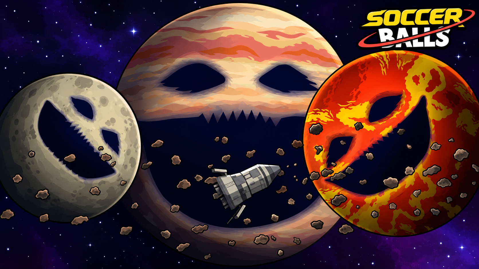 Tierra, Luna y el balón en el universo de Soccerballs